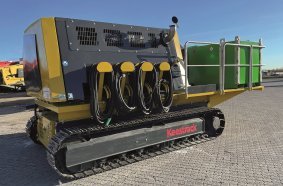 The world's first tracked engine unit M5, with integrated gen set which can feed several electric driven (e-drive or ZERO) machines, resulting in lowest operational costs possible with less emission.