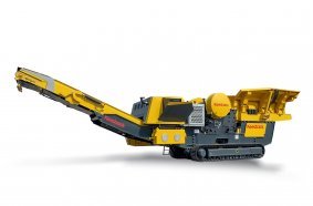 The 77sT (70t) jaw crusher B7 especially designed for heavy duty crushing in quarrying and mining with drop off engine.