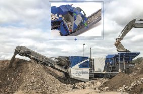 Active overload system on the jaw crusher MOBICAT MC 110(i) EVO2 for reduced downtimes and increased crushing capacity.