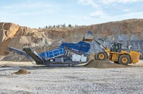 The MSS 502(i) EVO impresses with a feed capacity of up to 350 t/h in natural stone and recycling.