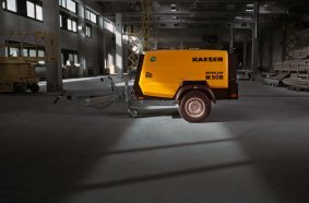 Battery-operated e-power: The M50B study opens the door to the future of portable compressors.