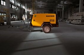 Battery-operated e-power: The M50B study opens the door to the future of portable compressors.