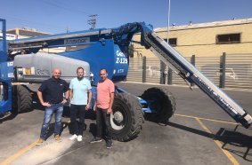 From left to right:  David Gómez, Genie Technical Services Manager in Spain and Portugal, Bernardo Raúl Gómez, Maxber General Manager and Adolfo De Diego, Technical Services Manager Maxber.