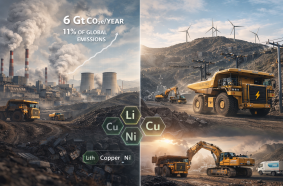 The mining and metals sector generates 11% of global emissions, driven by energy-intensive processing, declining ore grades, and rising demand for critical minerals, forcing a transition toward electrification and low-carbon production technologies.