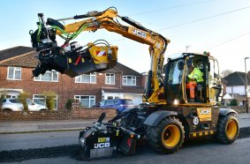 The new JCB PotholePro in action on the streets of Coventry