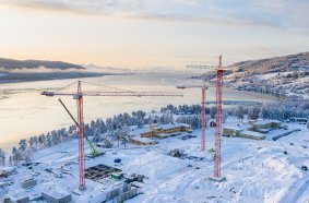 Green Light for WOLFFKRAN Norge AS – three WOLFF 8033 cranes delivered for the initial project of the new joint venture in Norway