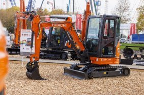   	 Hitachi presents prototype two-tonne electric excavator at Bauma