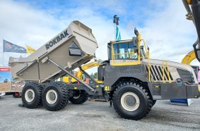 The new Rokbak RA30 articulated hauler took centre stage on Northern Ireland dealer Sleator Plant’s stand at the Balmoral Show this September.