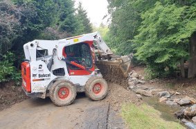 Tornadoes or Flash Floods - Bobcat Loaders Aid Firefighters