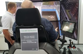 Simulator Crane Training Exercise