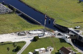 Trevi - Areal view of jobsite in Herbert Hoover Dike