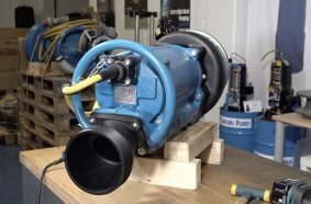 A powerful KTZ pump is being prepared for use at the manufacturer Tsurumi