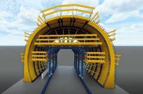 For a better understanding of the tunnel geometry, the formwork solution was visualised with BIM 360 and the design software Revit.