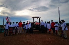 The new tractor will help the local communities grow food more efficiently