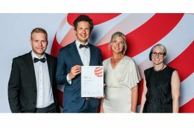 From left, Jonas Fredberg, Studio Engineer, Peter Reuterberg, Senior Chief Advanced Designer, Jenny Arnell, Group Manager, and Nina Augustsson, Design Director, from Volvo Group