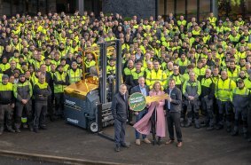 Winner of the 100,000th forklift at Combilift's
