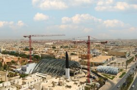 Two WOLFF cranes are building a new religious landmark in Riyadh