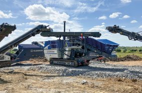 ...and loads onto the cone crusher in the 2nd crushing stage.