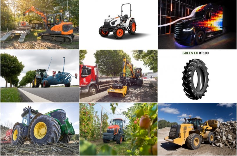 Monthly Product Launch Overview - February 2023<br>IMAGE SOURCE: DOOSAN INFRACORE EUROPE S.R.O., Doosan Bobcat EMEA, Daimler Truck AG, LEMKEN GmbH & Co. KG, JCB Deutschland GmbH, GRI, Alliance Tire Europe B.V.; Yokohama Off-Highway Tires (YOHT), Caterpillar UK Ltd., KUBOTA (Deutschland) GmbH