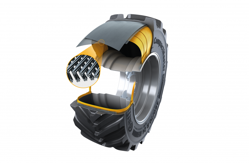 Der neue CompactMaster AG profitiert vom Turtle Shield, einer neuen Laufflächenschicht, und einer Stahlgürtelkonstruktion, die mehr Haltbarkeit und Stabilität für Materialtransportarbeiten bietet. <br> Bildquelle: Continental Reifen Deutschland GmbH