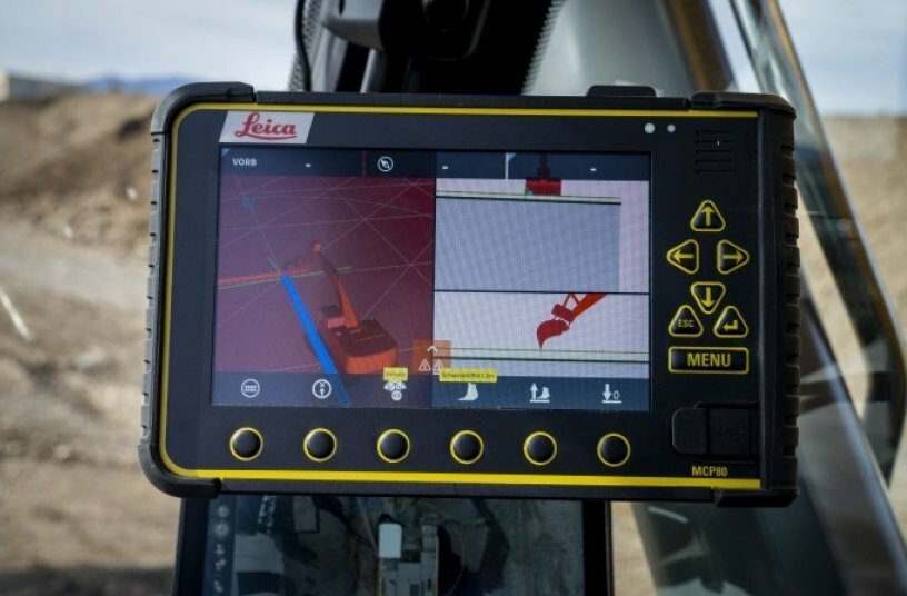 Leica machine control display<br>BILDQUELLE: Metriworx GmbH
