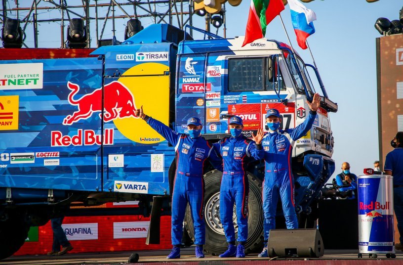 Hat erneut alle drei Spitzenplätze in der Klasse „Truck” eingenommen: das KAMAZ-Master-Team. <br> Bildquelle: Clarios