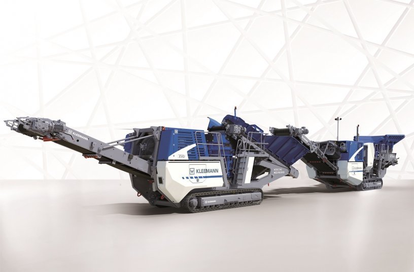 High performance individually or as a team: the cone crusher MOBICONE MCO 90(i) EVO2 and the jaw crusher MOBICAT MC 110(i) EVO2 from Kleemann.<br>IMAGE SOURCE: Wirtgen Group; Kleemann