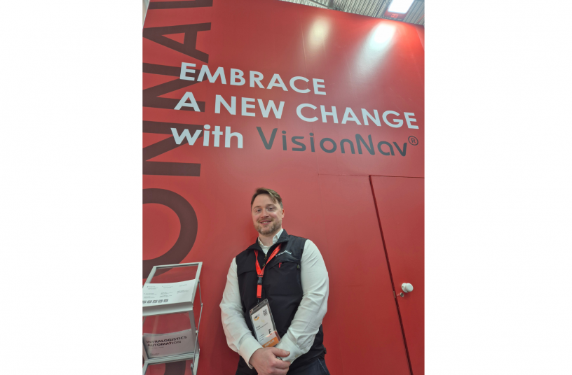 Will Carder from VisionNav launched their automated truck unloading solution at LogiMAT<br>IMAGE SOURCE: VisionNav