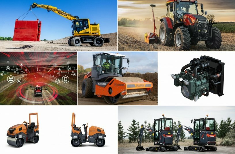 Produktneuheiten im September: Teil 1 (Hamm Walzen, Bobcat Bagger, CASE IH Traktoren und mehr)<br>BILDQUELLE: Doosan Bobcat EMEA, Case IH, DEVELON, HD Hyundai Infracore Europe s.r.o., WIRTGEN GROUP, Komatsu Germany GmbH