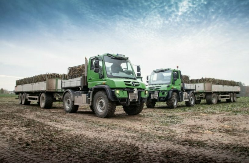 Unimog in agricultural operation<br>IMAGE SOURCE: Daimler Truck AG