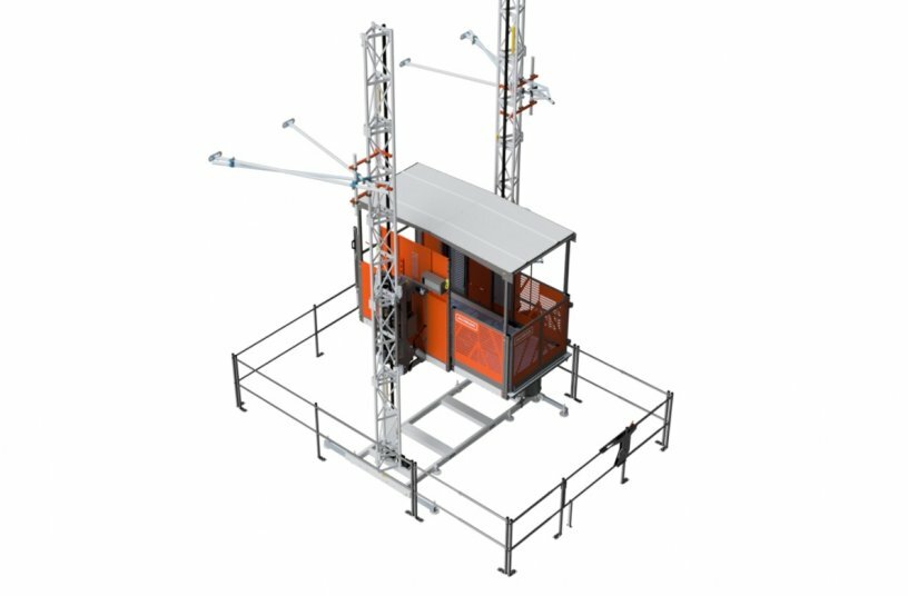 Alimak Vectio 350 20-32D - Twin mast transport platform<br>IMAGE SOURCE: Alimak