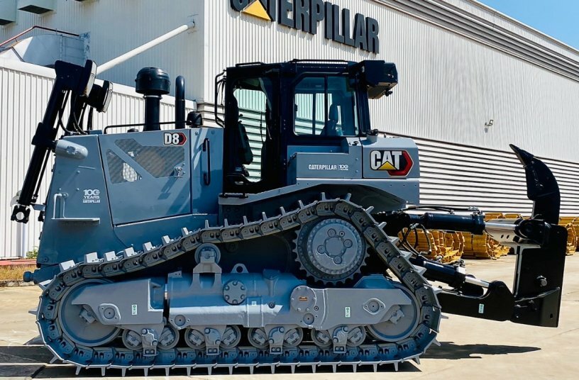 Cat D8 Track Type Tractor in Centennial Grey.<br>IMAGE SOURCE: Caterpillar
