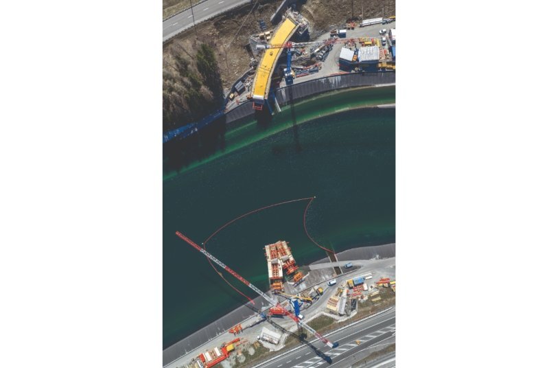 The construction site was divided into northern and southern sections and implemented in several construction phases.<br>IMAGE SOURCE: PERI SE