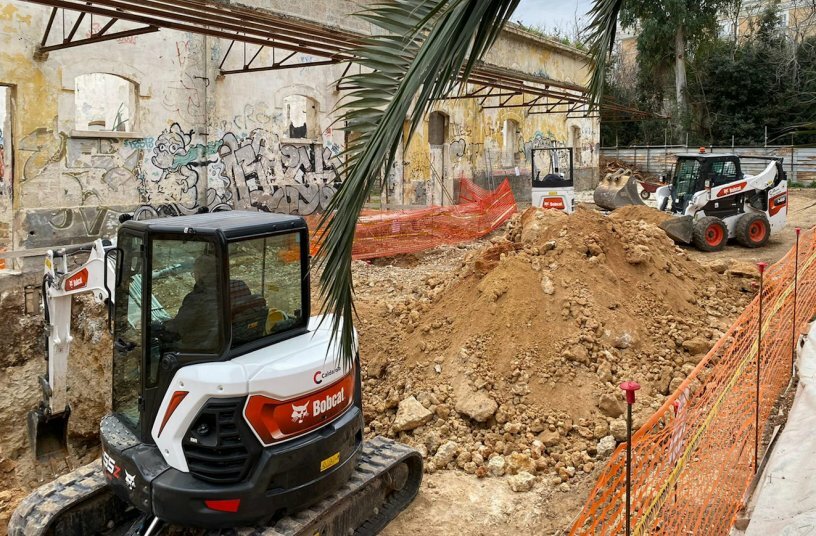 Bobcat Equipment Vital to Redevelopment of Former Rossani Barracks in Bari in Italy<br>IMAGE SOURCE: Doosan Bobcat EMEA