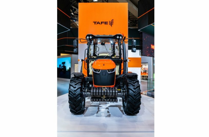 TAFE Tractors Reveals New Electric Hybrid Tractor EVX75 and Terra Vista Vision Guidance at Agritechnica 2025<br>IMAGE SOURCE: TAFE