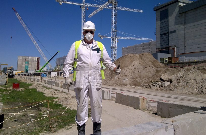 Volker on site in Chernobyl, Ukraine.<br>IMAGE SOURCE: Manitowoc