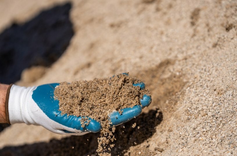 Recycled sand material<br>IMAGE SOURCE: JComms; CDE