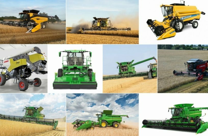 Top 10 der leistungsstärksten Mähdrescher, die 2025 auf den Markt kommen<br>BILDQUELLE: New Holland, John Deere ,Claas, Massey Ferguson