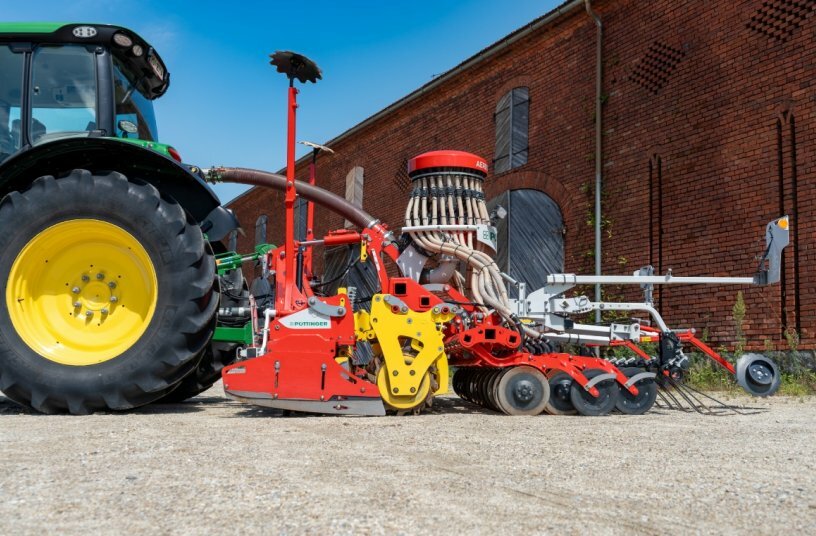 Die perfekt ausgewogene Sämaschine für den Fronttank: AEROSEM F<br>BILDQUELLE: PÖTTINGER Landtechnik GmbH