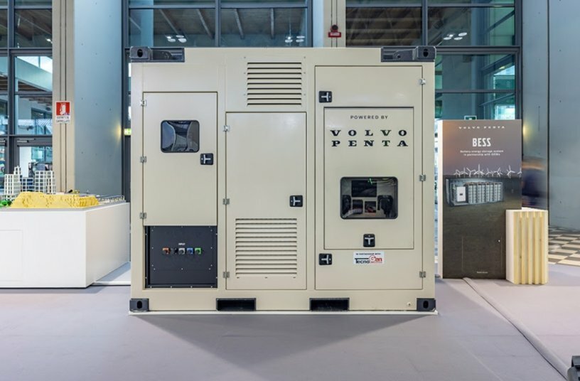 Volvo Penta will collaborate with TecnoGen on its BESS to support charging infrastructure for electric heavy-duty vehicles.<br>IMAGE SOURCE: SE10 PR; Volvo Penta