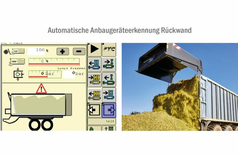 Fliegl Agrartechnik GmbH stellt eine automatische Anbaugeräteerkennung für Abschiebewägen vor<br>BILDQUELLE: Fliegl Agrartechnik GmbH