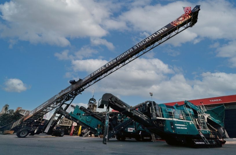 ProStack TW 36 150 Radial Conveyor and Powerscreen 1300x Maxtrak<br>IMAGE SOURCE: Terex Materials Processing