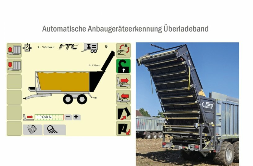 Fliegl Agrartechnik GmbH stellt eine automatische Anbaugeräteerkennung für Abschiebewägen vor<br>BILDQUELLE: Fliegl Agrartechnik GmbH