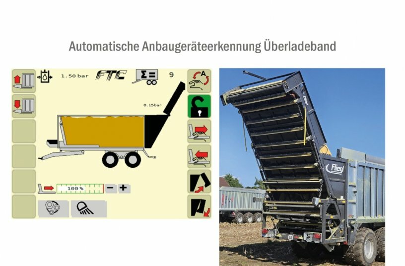 Fliegl Agrartechnik GmbH presents an automatic attachment recognition system for push-off trailers<br>IMAGE SOURCE: Fliegl Agrartechnik GmbH