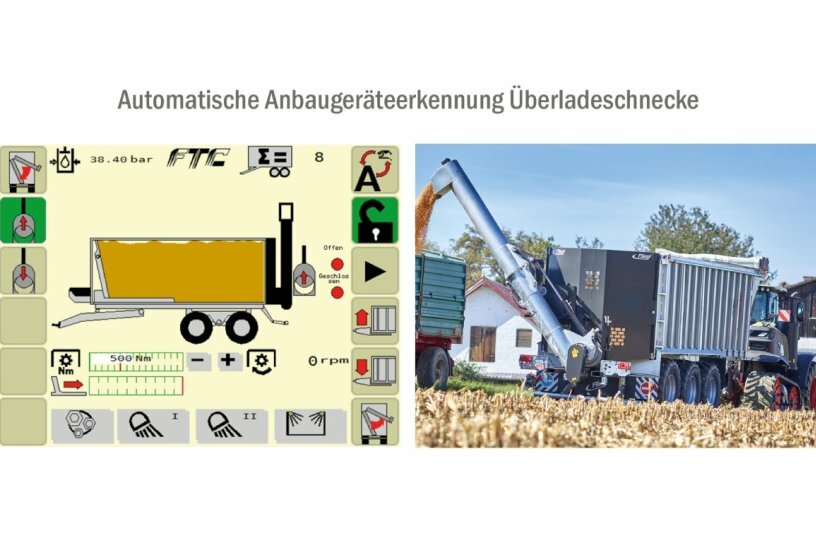 Fliegl Agrartechnik GmbH presents an automatic attachment recognition system for push-off trailers<br>IMAGE SOURCE: Fliegl Agrartechnik GmbH