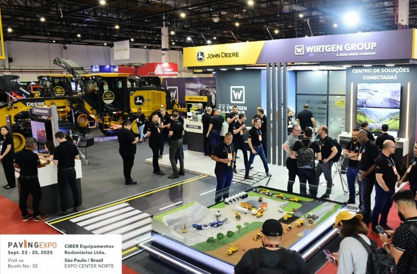 The Wirtgen Group and John Deere are jointly presenting a selection of their solutions for asphalt road construction and earthworks.<br>IMAGE SOURCE: WIRTGEN GROUP