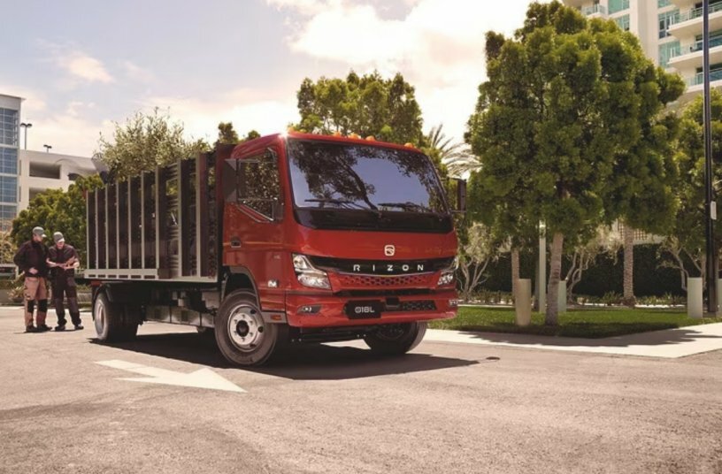 RIZON truck with stake bed for landscaping tasks<br>IMAGE SOURCE: Daimler Truck AG
