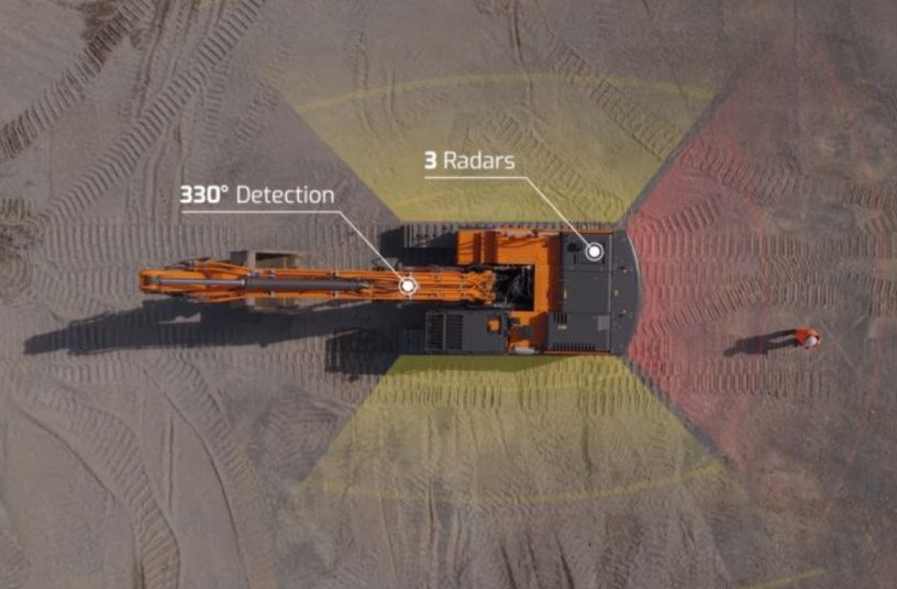 Further development: DEVELON’s E-Stop system combines cameras, radar and AI technology to deliver next-generation hazard detection.<br>IMAGE SOURCE: DEVELON