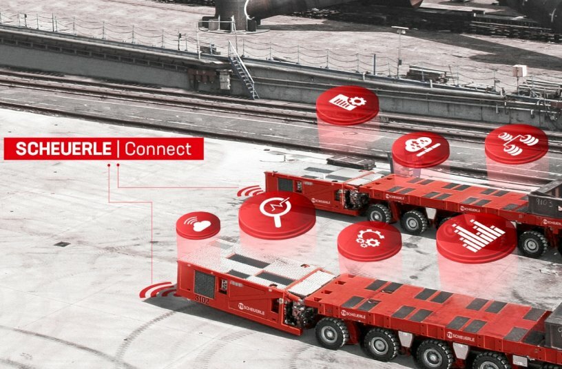 With SCHEUERLE Connect, TII offers digital telematics solutions for optimised fleet management, remote diagnostics and predictive maintenance – for maximum efficiency and vehicle availability.<br>IMAGE SOURCE: TII Group