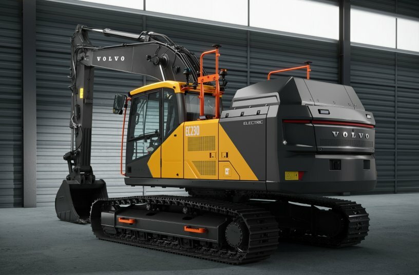 Der aktualisierte Volvo-Bagger EC230 Electric bietet einen ganztägigen Betrieb<br>BILDQUELLE: Volvo Construction Equipment